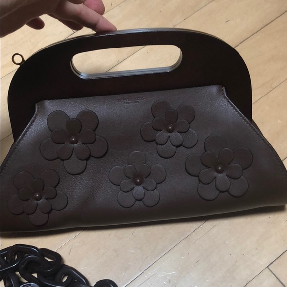 Michael Kors collection leather bag with wood det - Picture 2 of 8